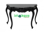 French Black Painted Console Table