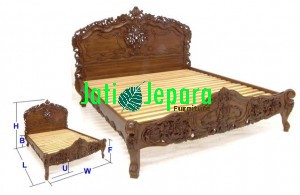 Mahogany Rococo Bed